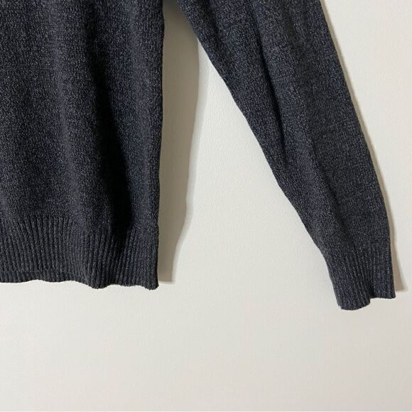 Urban Pipeline Men’s Charcoal Long Sleeve 1/4 Zip Mock Neck Sweater Size Medium - Picture 7 of 9